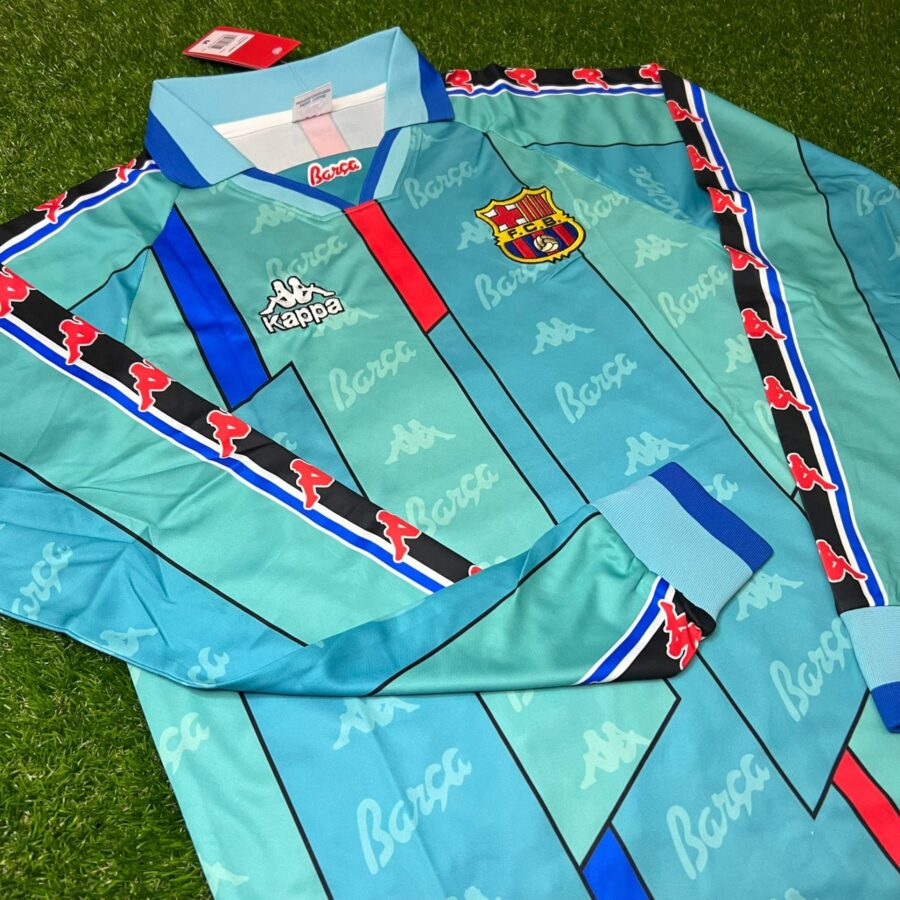 Shirt Fc Barcelona 1996-97 Away Long Sleeve Retro Men's