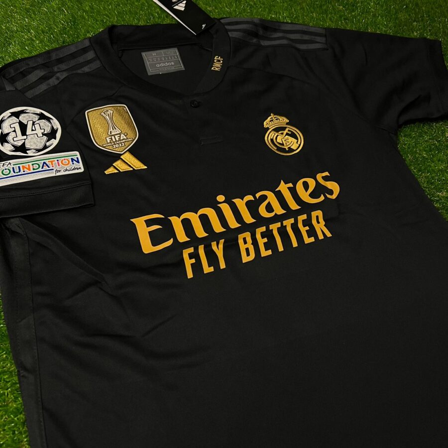 Shirt Real Madrid 23-24 Third Champions League Black Men's Football