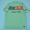 Shirt Fc Barcelona 10-11 Away Champions League Green Retro - Image 4