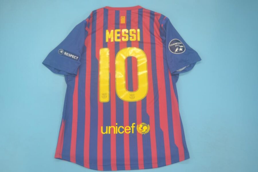 Shirt FC Barcelona 2011-12 Home Messi Champions League Retro